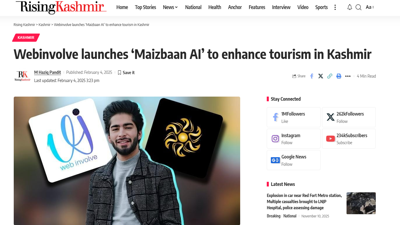 Rising Kashmir: Jasim Muzamil Javid: Kashmir's Rising Tech Visionary